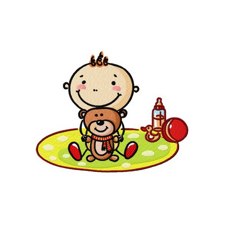 Baby's playtime 2 embroidery design - Embroidery Design