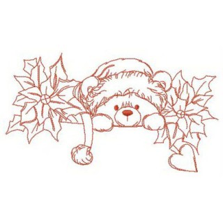 Hiding among flowers embroidery design - Embroidery Design