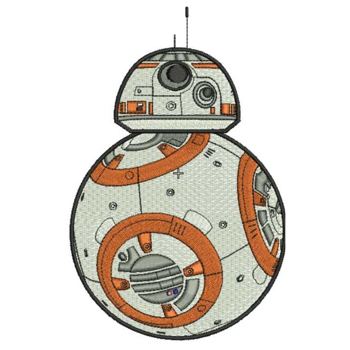 Star Wars BB 8 applique embroidery design - Embroidery Design