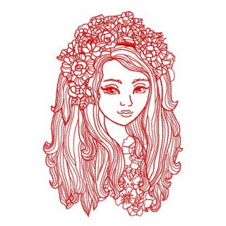 Magnificent portrait 3 embroidery design - Embroidery Design