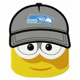 Minion Seattle Seahawks fan embroidery design