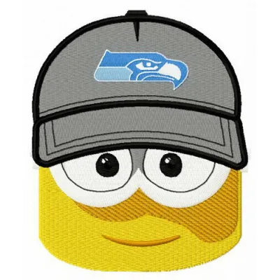 Minion Seattle Seahawks fan embroidery design