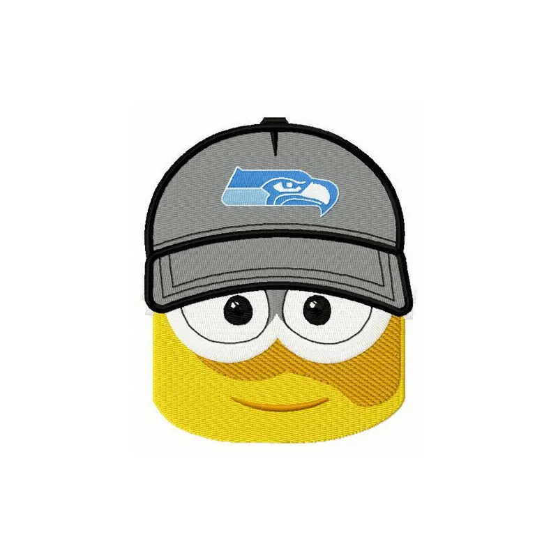 Minion Seattle Seahawks fan embroidery design