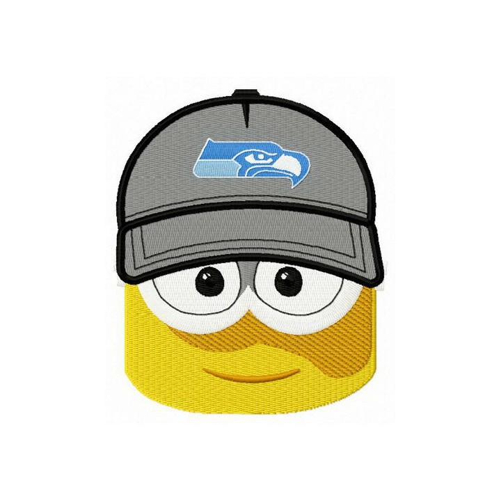 Minion Seattle Seahawks fan embroidery design