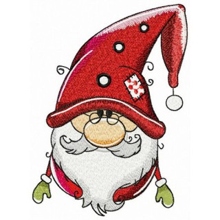 Amiable gnome embroidery design - Embroidery Design