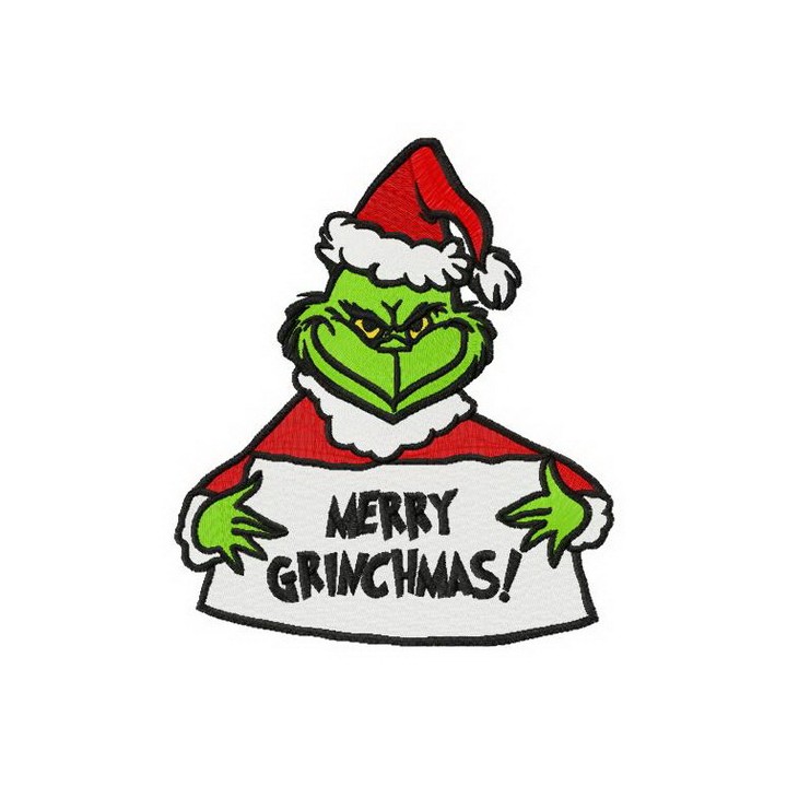 Merry Grinchmas embroidery design - Embroidery Design