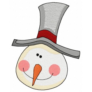 Ruddy snowman 4 embroidery design - Embroidery Design