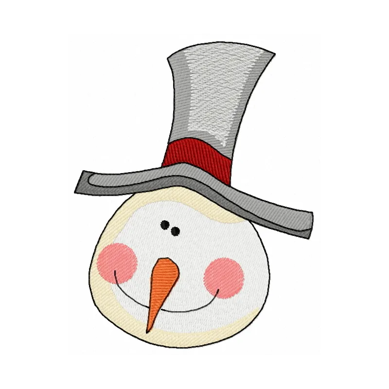 Ruddy snowman 4 embroidery design preview showing cheerful winter character stitching pattern