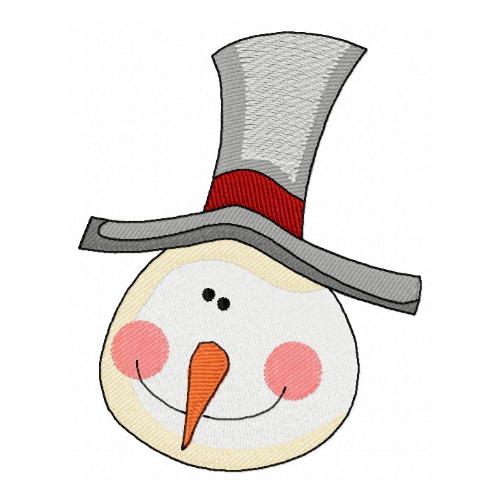 Ruddy snowman 4 embroidery design - Embroidery Design