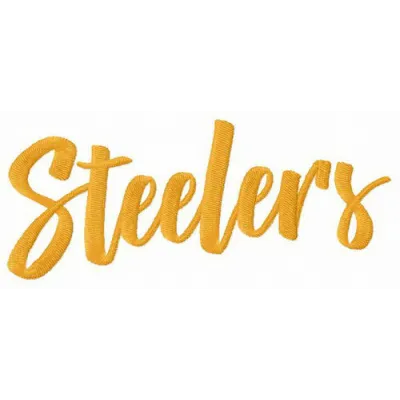 Steelers Wordmark Logo Embroidery - NFL Fan Stitching