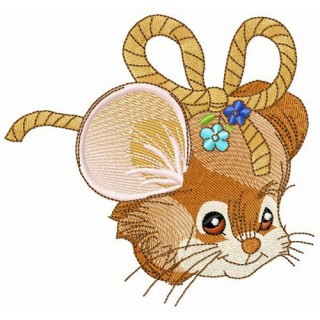Rope bow for mouse embroidery design - Embroidery Design