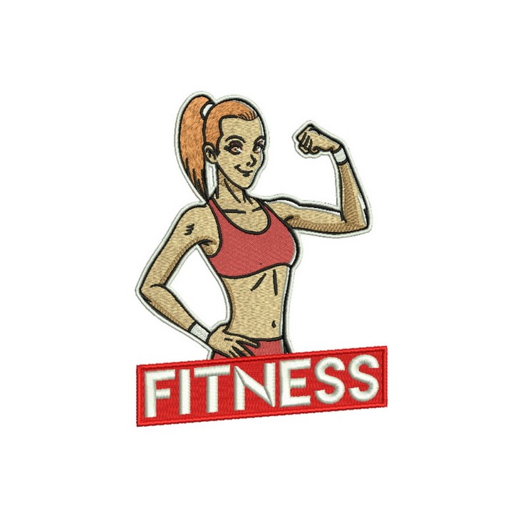 Fitness 2 embroidery design - Embroidery Design