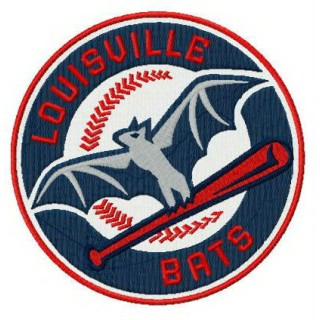 Louisville Bats logo embroidery design - Embroidery Design