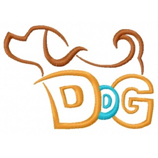 Happy dog 2 embroidery design - Embroidery Design