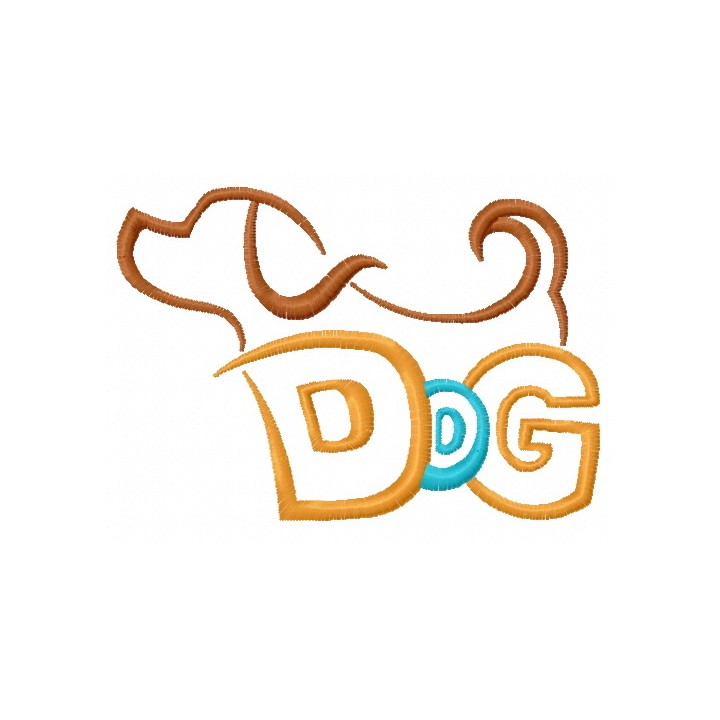 Happy dog 2 embroidery design - Embroidery Design
