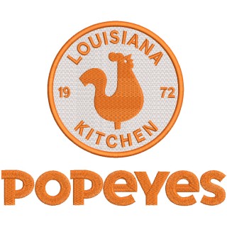 Popeyes Logo embroidery design - Embroidery Design
