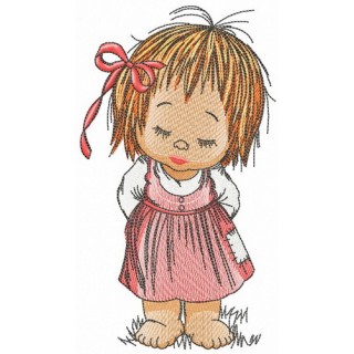 Punished girl embroidery design - Embroidery Design