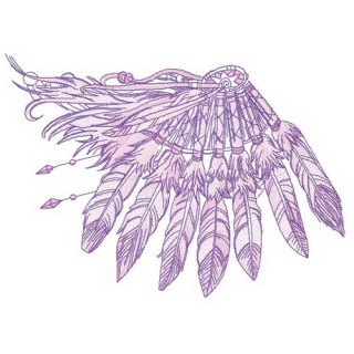 Feather decoration embroidery design - Embroidery Design