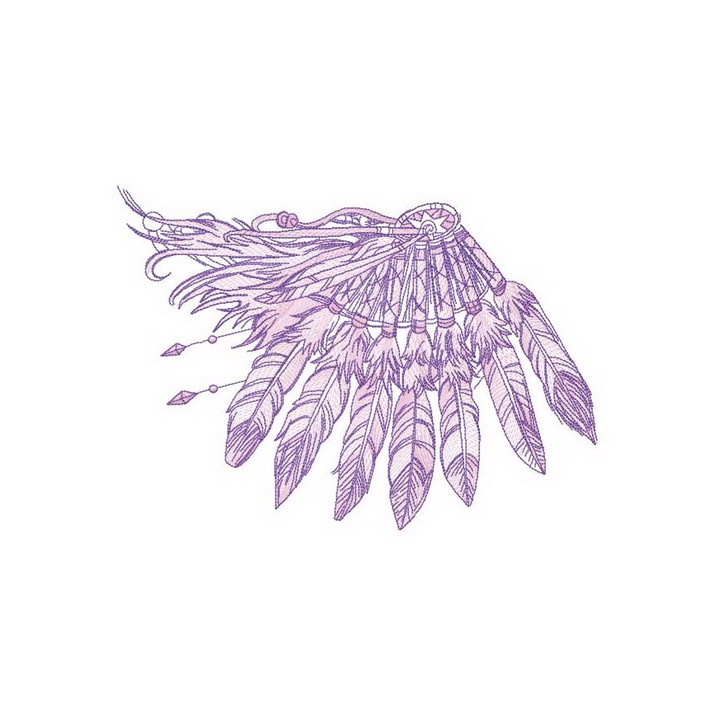 Feather decoration embroidery design - Embroidery Design