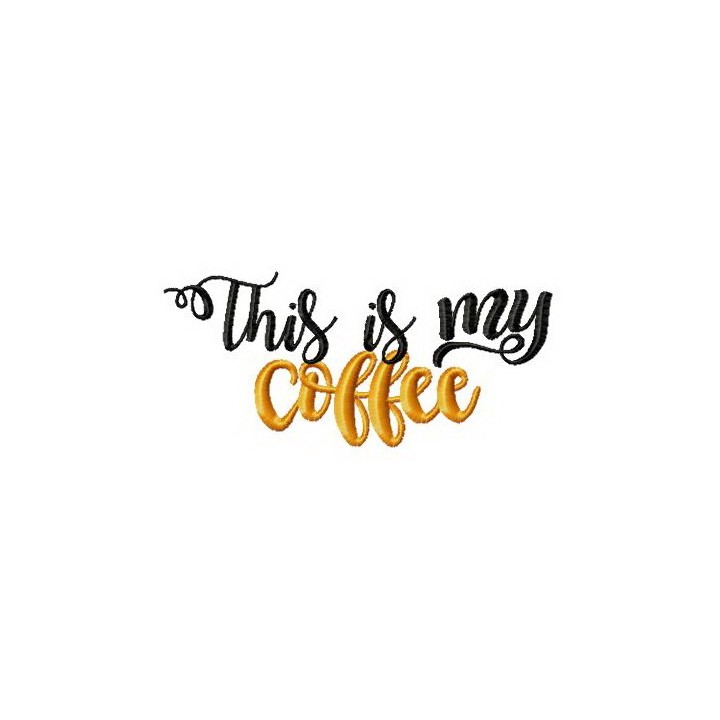This is my coffee embroidery design - Embroidery Design