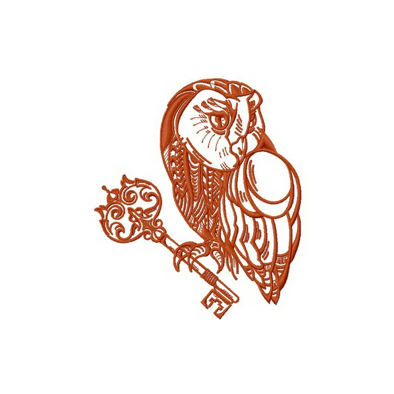 Key Keeper 3 embroidery design featuring an owl motif for stitching