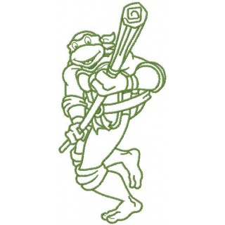 Donatello attacks 2 embroidery design - Embroidery Design