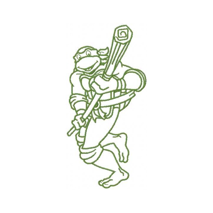 Donatello attacks 2 embroidery design - Embroidery Design