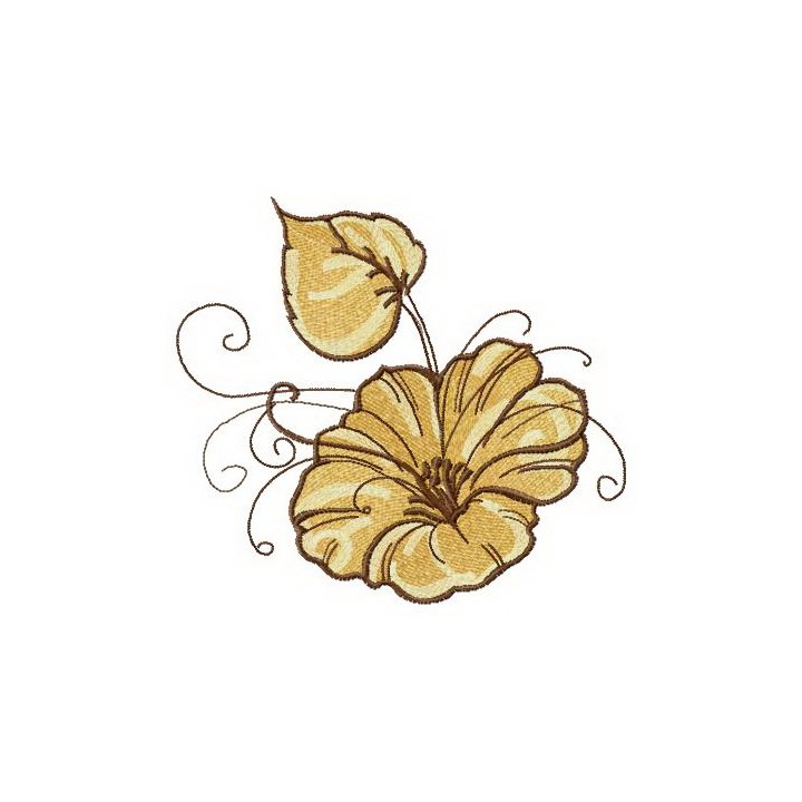 Morning glory flowers embroidery design - Embroidery Design