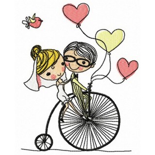 Just married embroidery design - Embroidery Design