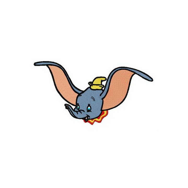 Dumbo waving ears embroidery design - Embroidery Design