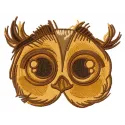 Cute owl 6 embroidery design preview showing detailed stitching pattern for embroidery machines