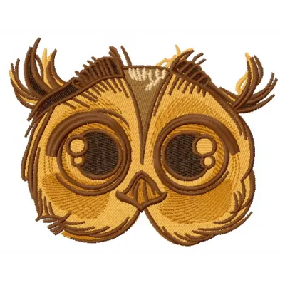 Cute owl 6 embroidery design preview showing detailed stitching pattern for embroidery machines