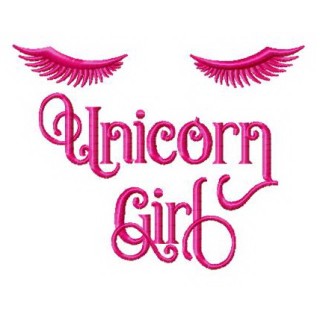 Unicorn girl embroidery design - Embroidery Design