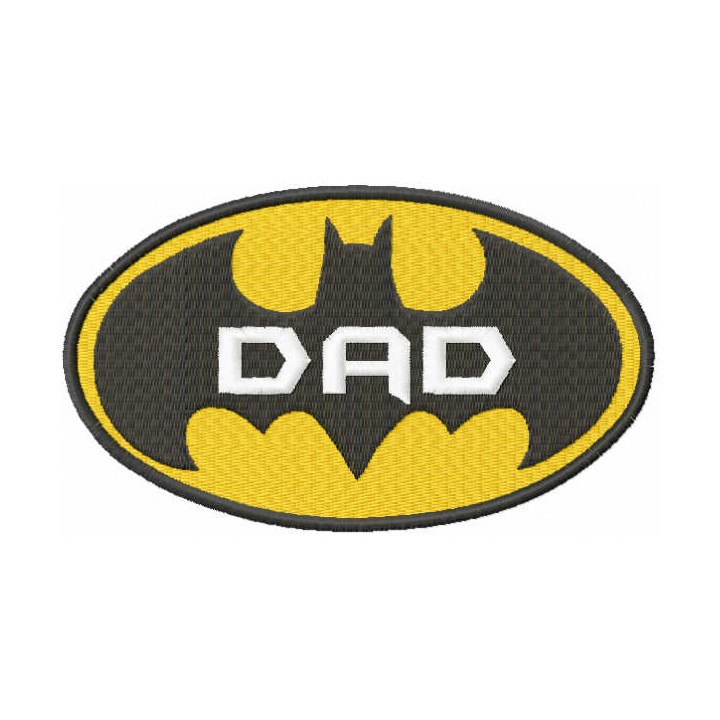 Batman Dad embroidery design - Embroidery Design