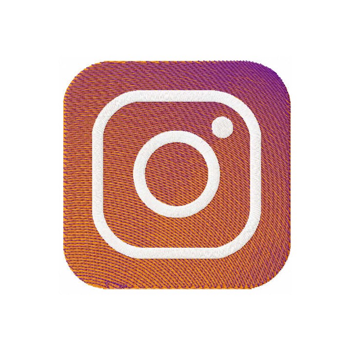 Instagram colored logo embroidery design - Embroidery Design