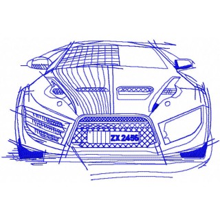 Sport car 3 embroidery design - Embroidery Design