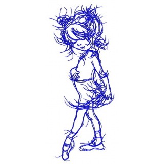 Young dancer embroidery design - Embroidery Design