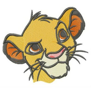 Lion cub Simba embroidery design - Embroidery Design