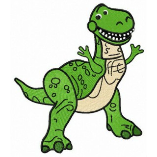 Excitable Rex embroidery design - Embroidery Design