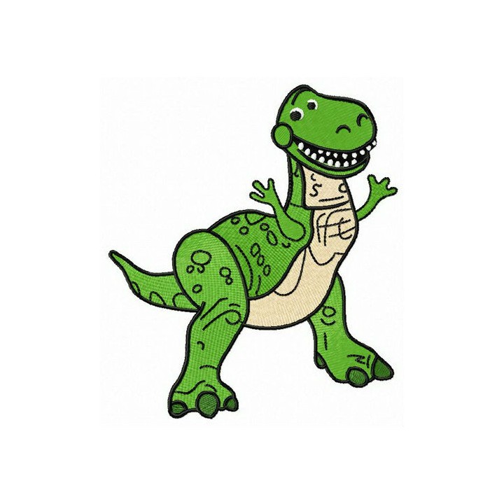 Excitable Rex embroidery design - Embroidery Design