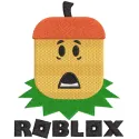 Bloxtober with roblox logo embroidery design - Embroidery Design