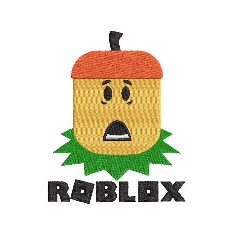 Bloxtober with roblox logo embroidery design - Embroidery Design