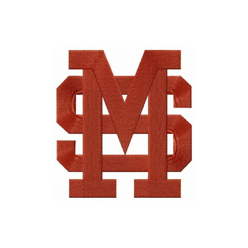 Mississippi State Bulldogs Alt Logo Stitching Pattern
