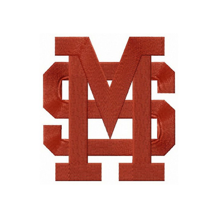 Mississippi State Bulldogs alternative logo embroidery design - Embroidery Design