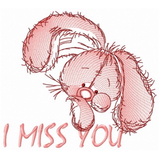 I miss you 7 embroidery design - Embroidery Design