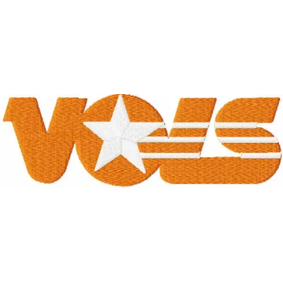 Tennessee Volunteers Wordmark Logo Stitching Pattern