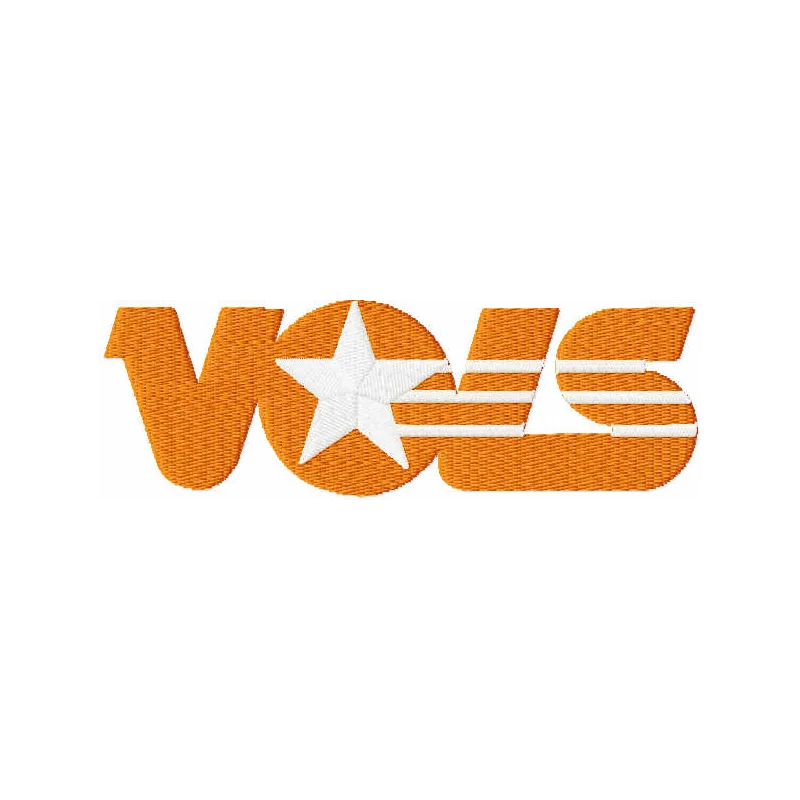 Tennessee Volunteers Wordmark Logo Stitching Pattern