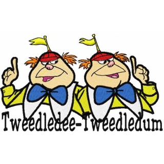 Tweedledee and Tweedledum 3 embroidery design - Embroidery Design