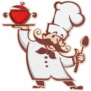 Funny chef embroidery design - Embroidery Design