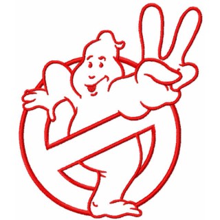 Ghostbuster victory one color embroidery design - Embroidery Design